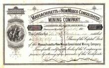 Massachusetts and New Mexico Consolidated Mining Company 1881
