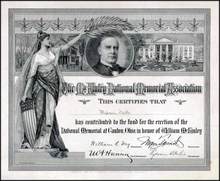 McKinley National Memorial Association 1902