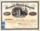 Mercantile Library Company 1871 signed by Thomas Morris Perot - Philadelphia
