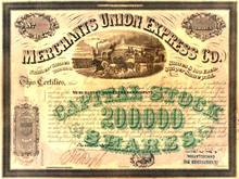 Merchants Union Express Co. 1867 - Early American Express Company