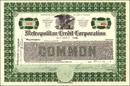 Metropolitan Credit Corporation 1919 - 1922
