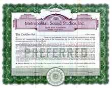 Metropolitan Sound Studios, Inc.