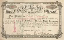 Middlesex Electric Light Company 1883