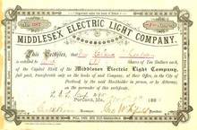 MiddleSex Electric Light Company, Portland, Maine 1883