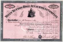 Mills' Button Hole Attachment Company - New Jersey 1886 - Sewing machine vignette