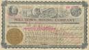 Milltown Mining Company - Goldfield, Nevada signed by George Wingfield