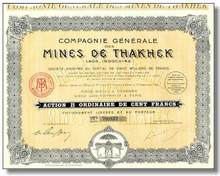 Mines de Thakhek (Laos - Indochina) 1928