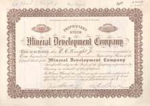 Mineral Development Company 1906 - 1909