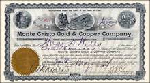 Monte Cristo Gold & Copper Company 1904