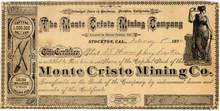 Monte Cristo Mining Co. 1878 - Sierra County, California