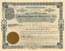 Montana Summit Mining Co, Ltd. 1901