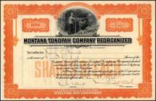 Montana Tonopah Company Reorganized