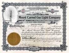 Mount Carmel Gas Light Company 1910 - Pennsylvania