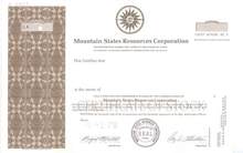 Mountain States Resources Corporation ( Became Micro-Media Solutions )