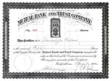 Mutual Bank and Trust Company 1920 - Hartford, Connecticut