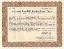 National Republic Stockholders' Trust - 1931