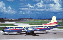 National Airlines postcard Lockheed L-188