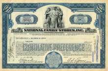 National Family Stores Stock - Depression Era