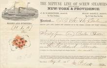 Neptune Line of Screw Steamers Between New York & Providence 1865