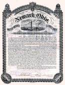 Newark, Ohio Water Works Company 1885 - Gold Bond