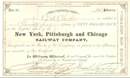New York, Pittsburgh and Chicago Railway - Ohio-Pennsylvania 1880's signed by Civil War General James S. Negley
