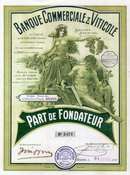 Banque Commercialle & Viticole - 1922 (Commercial Bank and Vineyard)