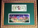 Disneyworld 2000 Dollar & Disney Characters - Framed