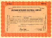 Splitdorf - Bethlehem Electrical Company 1920's - Issued to Edward H. Schwab