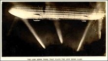 Early WWl Zepplin Photo Postcard - The Low Down Thing That Plays the Low Down Game