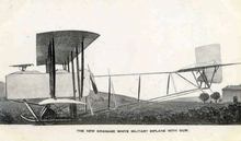 New Grahame White Military Biplane with Gun Photo Postcard