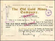 Old Gold Mines Company 1901 - Wyoming