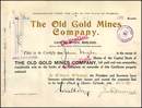 Old Gold Mines Company 1901 - Wyoming