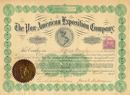 Pan American Exposition Company Stock 1901