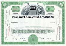 Pennsalt (ATOFINA )Chemical Corporation Stock Certificate