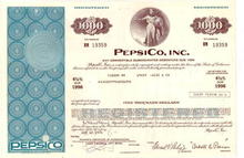 Pepsi Cola Bond Certificate