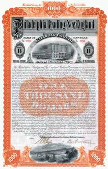 Philadelphia Reading and New England Railroad Company 1892