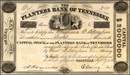 Planters Bank of Tennessee 1860 - Pre Civil War - Nashville
