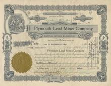Plymouth Lead Mines Company 1927