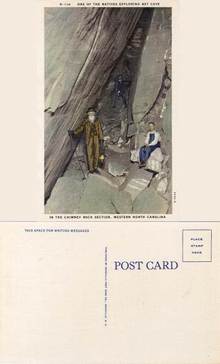 Postcard from the Chimney Rock Section, Western North Carolina - Bat Cave