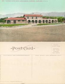 Postcard from the Southern Pacific Depot, Santa Barbara, California. Coast Line S.P.R.R.