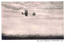 Postcard of Early German Airplane Print - 1909
