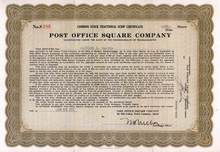Post Office Square Company 1937 - Massachusettes