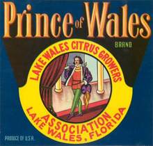 Prince of Wales Brand Citrus Label