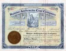 Rainier Anthracite Coal Company 1906 - Washington State
