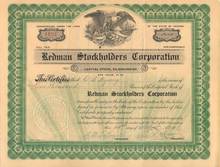 Redman Stockholders Corporation 1912 Arizona Mines, McCabe, Arizona (Yapavai County)