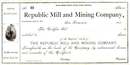 Republic Mill and Mining Company 1870's - Eureka Mining District,, California