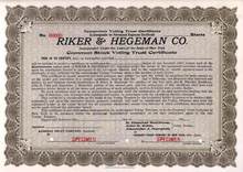 Riker & Hegeman Co. ( Early Drug Store Company ) - New York