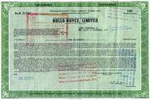 Rolls-Royce, Limited - ADR Shares 1970