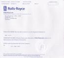 Rolls Royce Stock Certificate