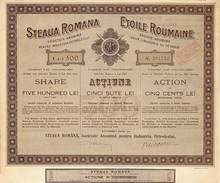 Romanian Star Oil Company Stock Certificate